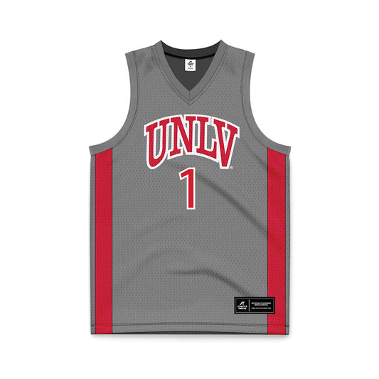 UNLV - NCAA Men's Basketball : Ladji Dembele - Grey Basketball Jersey-0