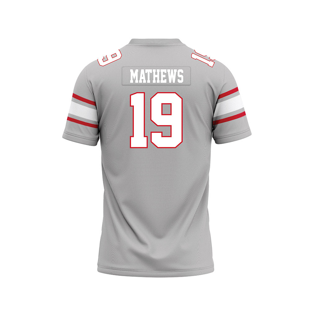 UNLV - NCAA Football : Tylen Mathews - Grey Football Jersey-1