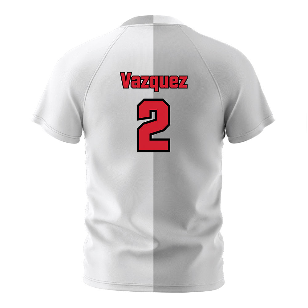 UNLV - NCAA Men's Soccer : Manuel Vazquez - White/Grey Soccer Jersey-1