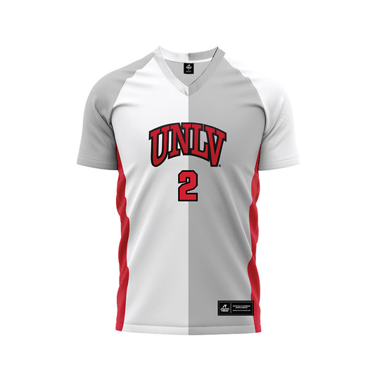 UNLV - NCAA Men's Soccer : Manuel Vazquez - White/Grey Soccer Jersey-0