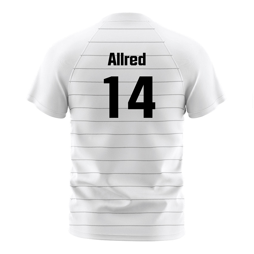 UNLV - NCAA Men's Soccer : Bryce Allred - White Striped Soccer Jersey-1
