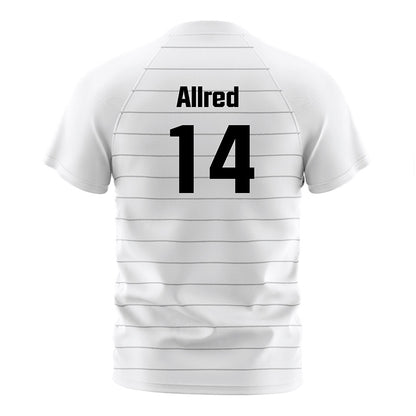 UNLV - NCAA Men's Soccer : Bryce Allred - White Striped Soccer Jersey-1