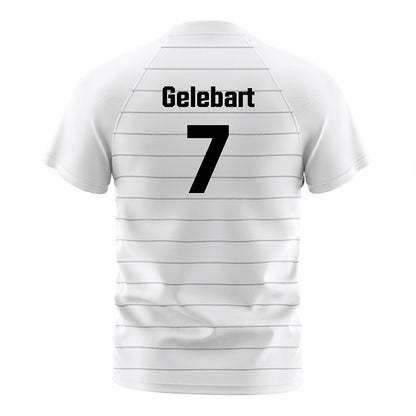 UNLV - NCAA Men's Soccer : Lucas Gelebart - White Striped Soccer Jersey-1