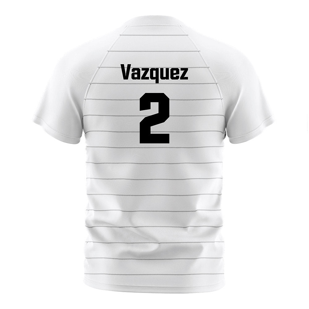 UNLV - NCAA Men's Soccer : Manuel Vazquez - White Striped Soccer Jersey-1