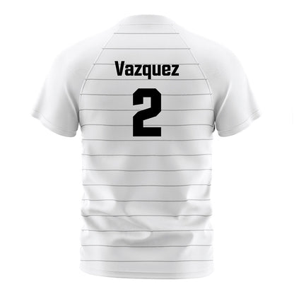 UNLV - NCAA Men's Soccer : Manuel Vazquez - White Striped Soccer Jersey-1