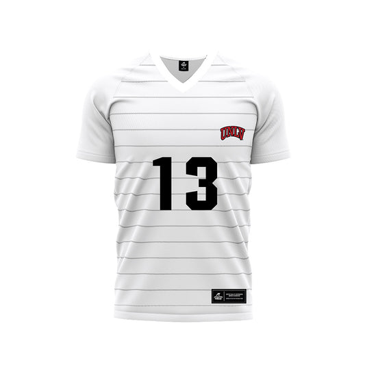 UNLV - NCAA Men's Soccer : Nick Legendre - White Striped Soccer Jersey-0