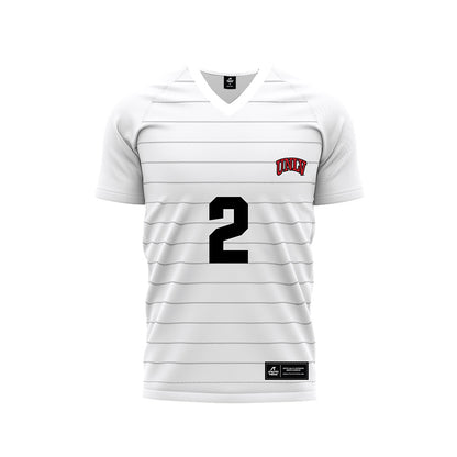 UNLV - NCAA Men's Soccer : Manuel Vazquez - White Striped Soccer Jersey-0
