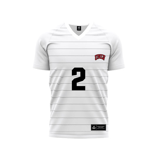 UNLV - NCAA Men's Soccer : Manuel Vazquez - White Striped Soccer Jersey-0
