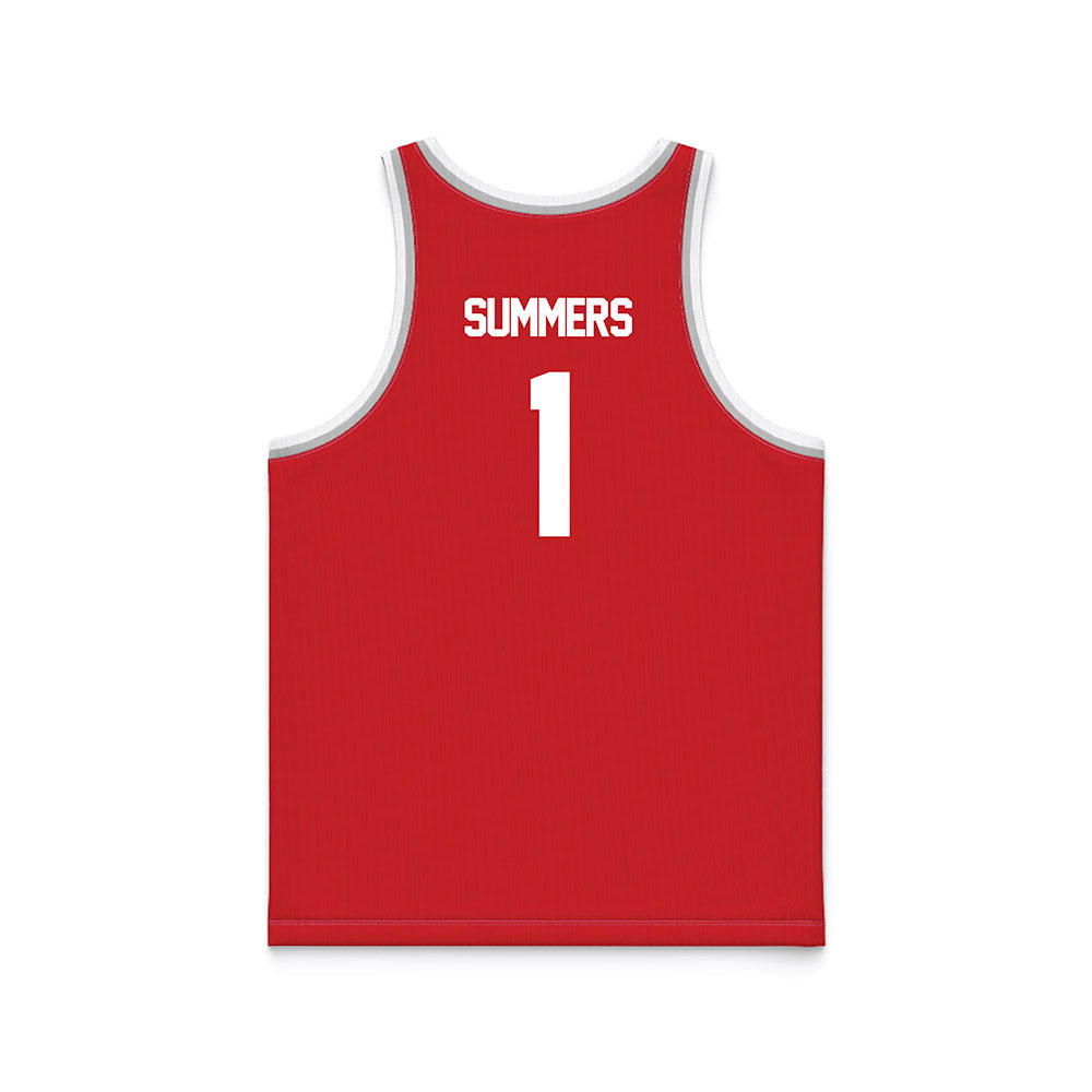 UNLV - NCAA Women's Basketball : Sydni Summers - Red Basketball Jersey-1