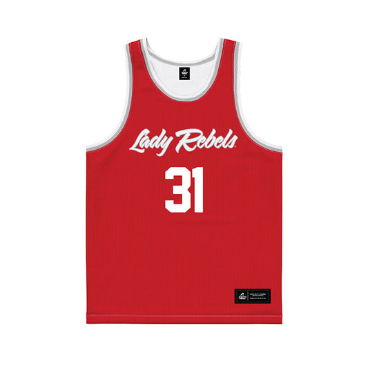 UNLV - NCAA Women's Basketball : Erica Collins - Red Basketball Jersey-0