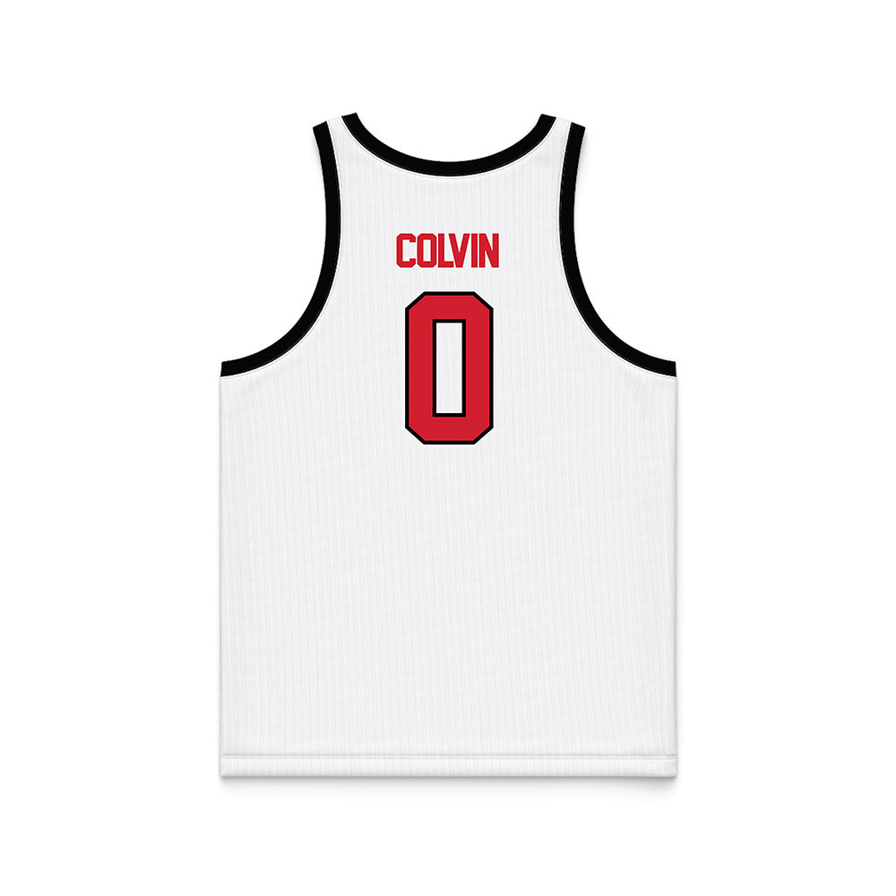 UNLV - NCAA Women's Basketball : Teagan Colvin - White/Red Basketball Jersey-1