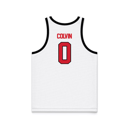 UNLV - NCAA Women's Basketball : Teagan Colvin - White/Red Basketball Jersey-1