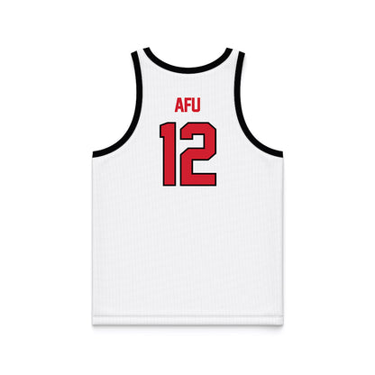 UNLV - NCAA Women's Basketball : Ongolea Afu - White/Red Basketball Jersey-1