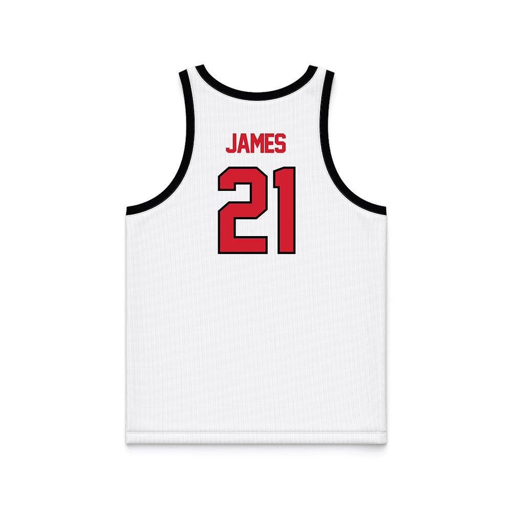 UNLV - NCAA Women's Basketball : Trystan James - White/Red Basketball Jersey-1