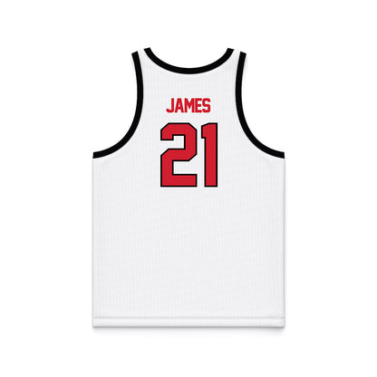 UNLV - NCAA Women's Basketball : Trystan James - White/Red Basketball Jersey-1