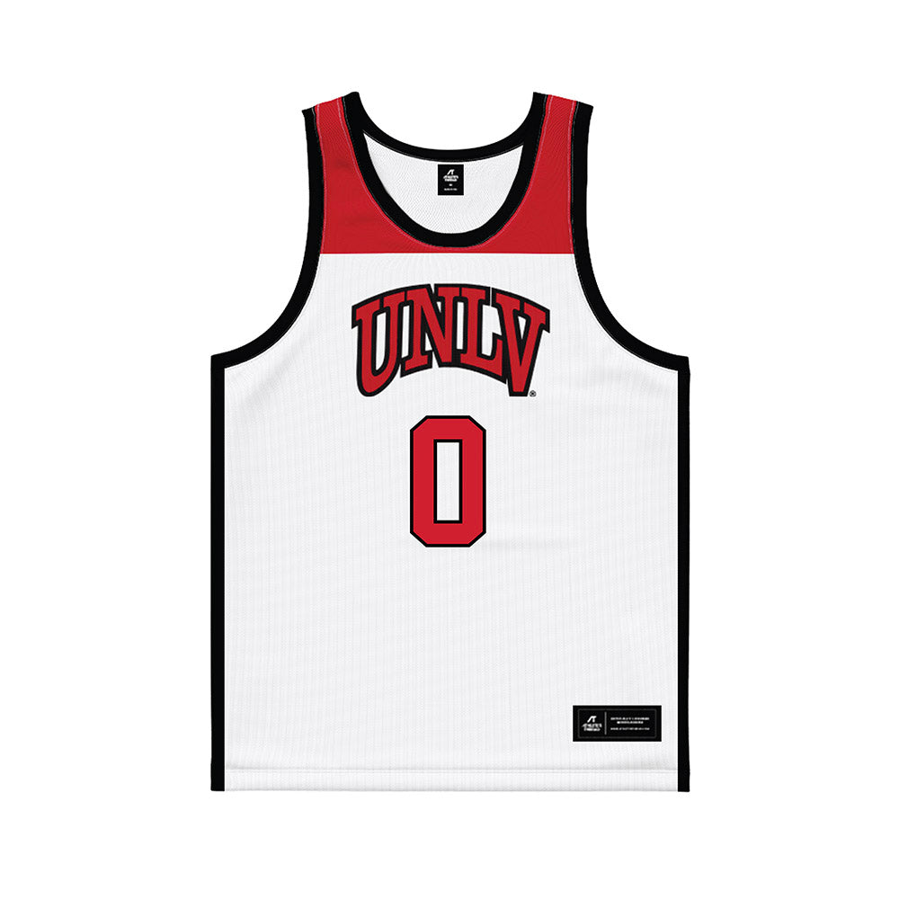 UNLV - NCAA Women's Basketball : Teagan Colvin - White/Red Basketball Jersey-0