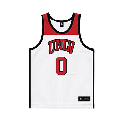UNLV - NCAA Women's Basketball : Tahj-Monet Bloom - White/Red Basketball Jersey-0