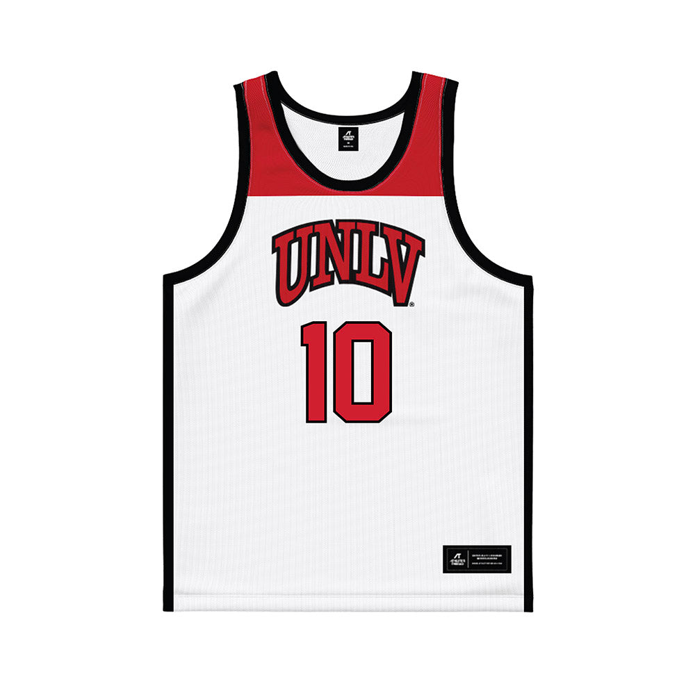 UNLV - NCAA Women's Basketball : Jasmyn Lott - White/Red Basketball Jersey-0