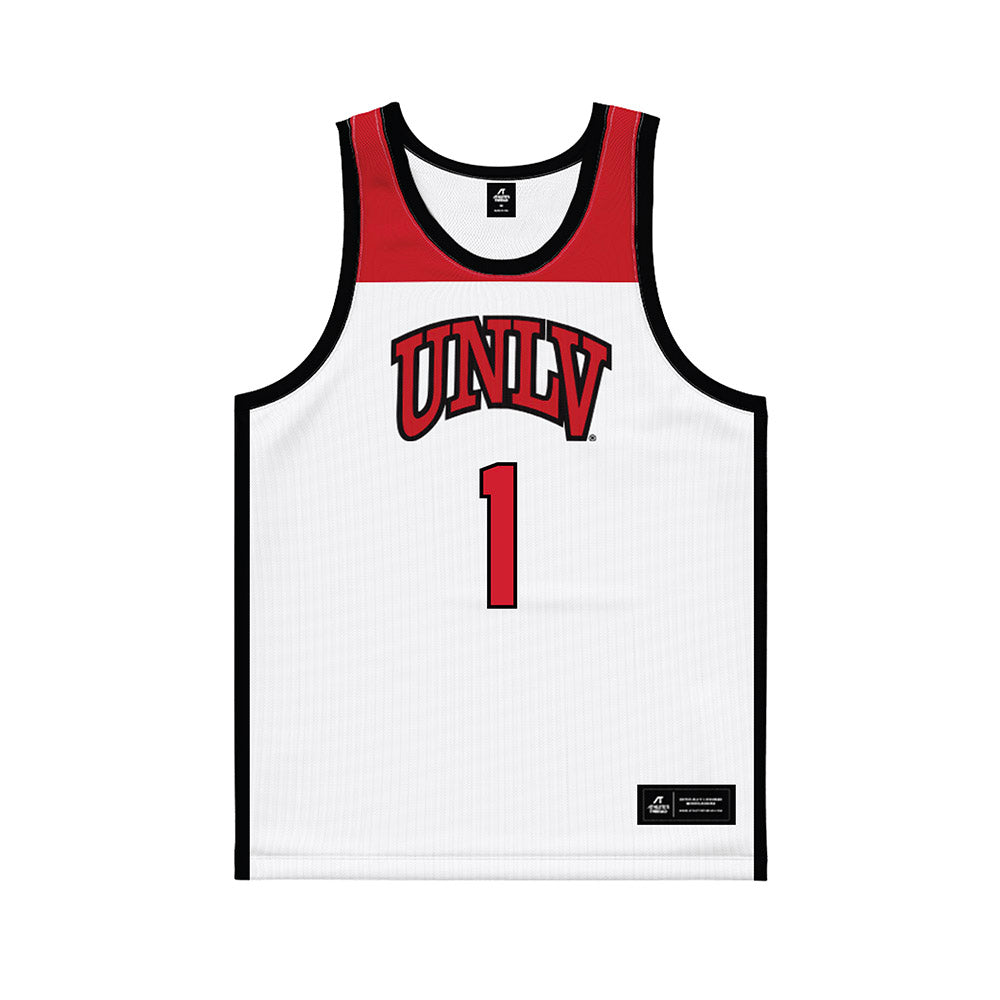 UNLV - NCAA Women's Basketball : Sydni Summers - White/Red Basketball Jersey-0