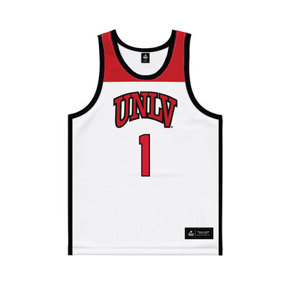UNLV - NCAA Women's Basketball : Sydni Summers - White/Red Basketball Jersey-0