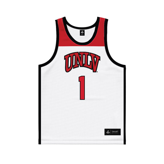 UNLV - NCAA Women's Basketball : Sydni Summers - White/Red Basketball Jersey-0