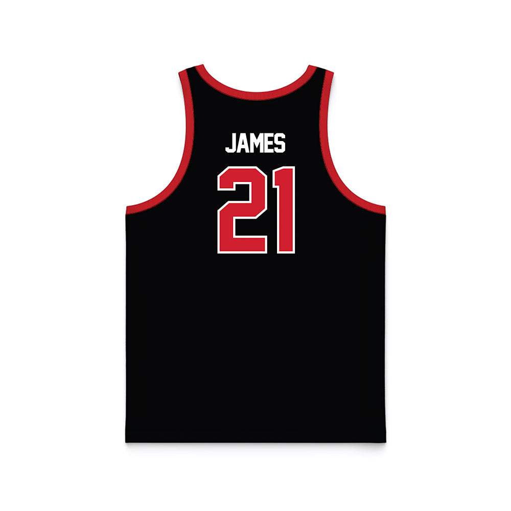 UNLV - NCAA Women's Basketball : Trystan James - Black Basketball Jersey-1