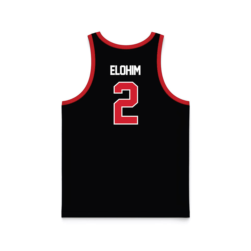 UNLV - NCAA Women's Basketball : Mariah Elohim - Black Basketball Jersey-1