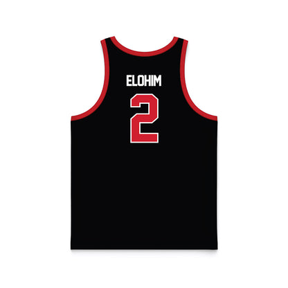 UNLV - NCAA Women's Basketball : Mariah Elohim - Black Basketball Jersey-1