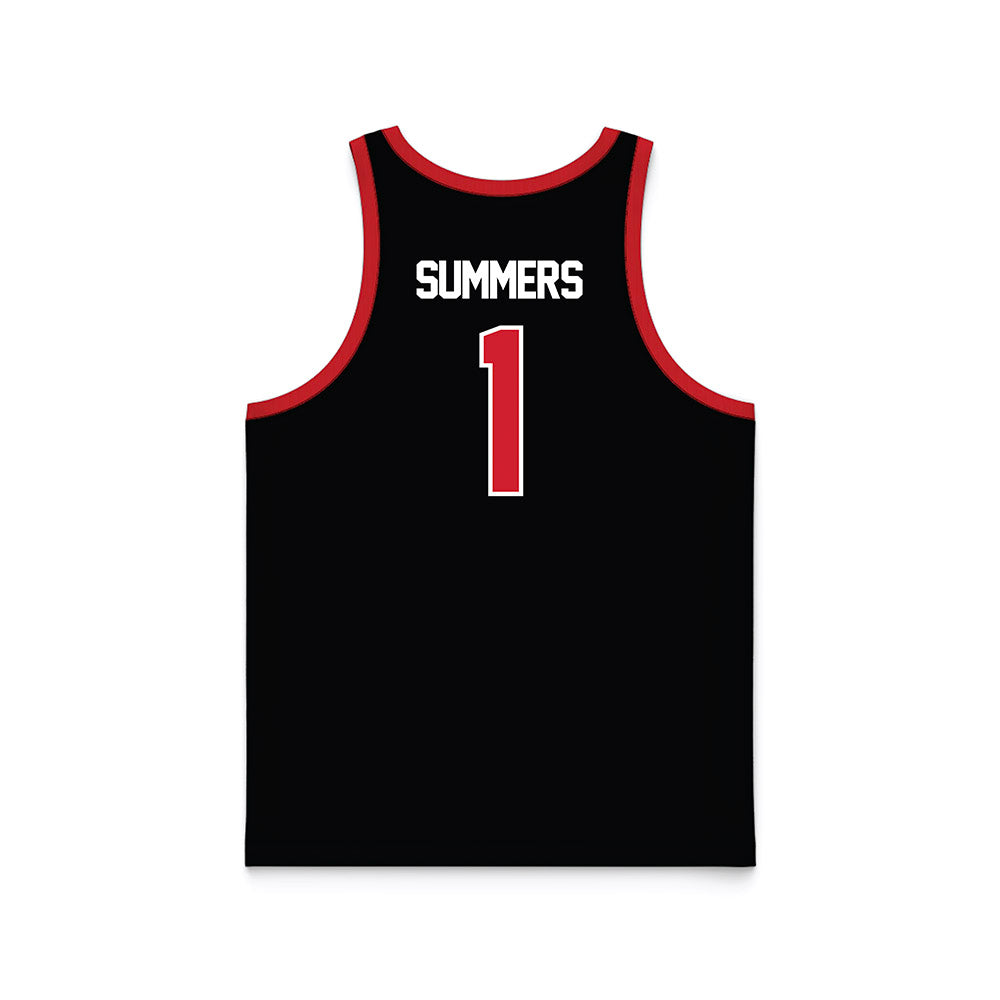 UNLV - NCAA Women's Basketball : Sydni Summers - Black Basketball Jersey-1