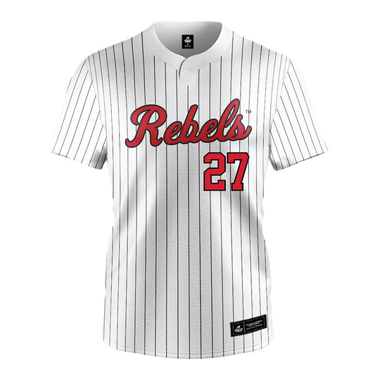 UNLV - NCAA Softball : Charelle Aki - White Pinstripe Jersey-0