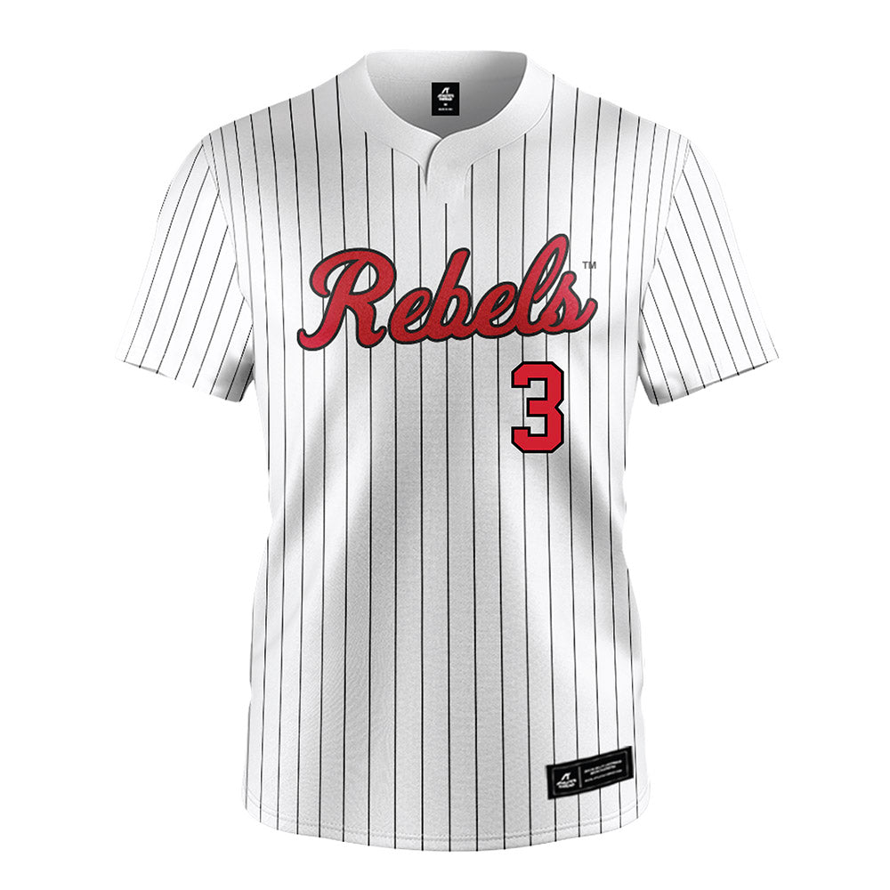 UNLV - NCAA Softball : Keyannah Chavez - White Pinstripe Jersey-0