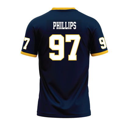 Murray State - NCAA Football : Harlem Phillips - Navy Premium Football Jersey-1