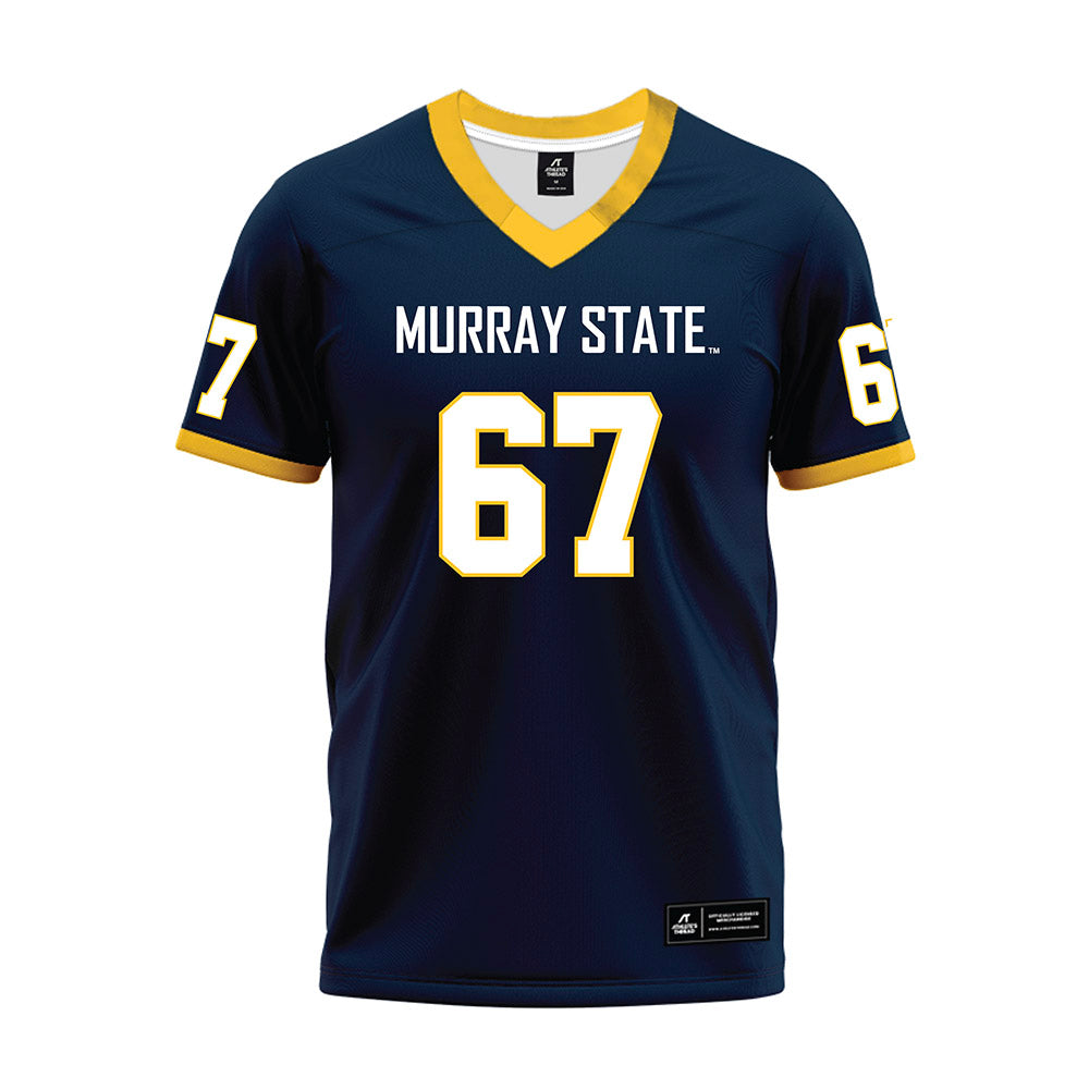 Murray State - NCAA Football : Thatcher Nagle - Navy Premium Football Jersey-0