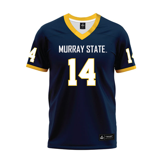 Murray State - NCAA Football : Christian Fields - Navy Premium Football Jersey-0