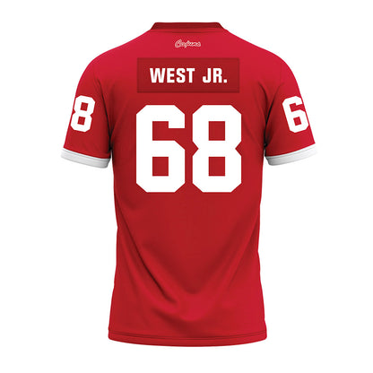 Louisiana - NCAA Football : Fitzgerald West Jr. - Red Premium Football Jersey-1