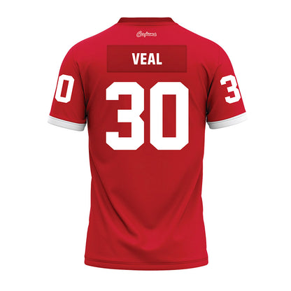 Louisiana - NCAA Football : Ethan Veal - Red Premium Football Jersey-1