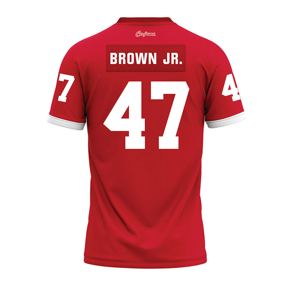 Louisiana - NCAA Football : Maurice Brown Jr. - Red Premium Football Jersey-1
