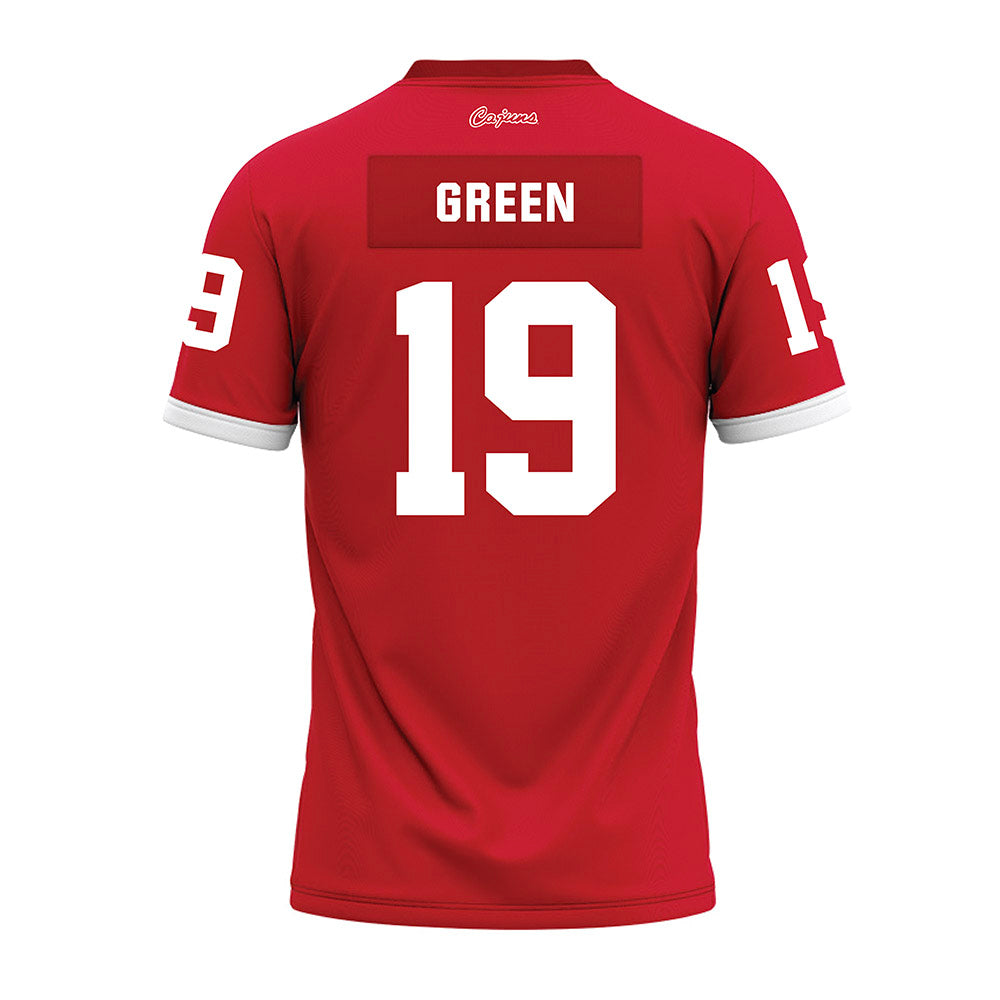 Louisiana - NCAA Football : Luke Green - Red Premium Football Jersey-1