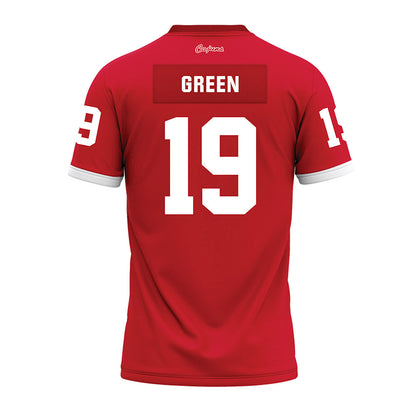 Louisiana - NCAA Football : Luke Green - Red Premium Football Jersey-1
