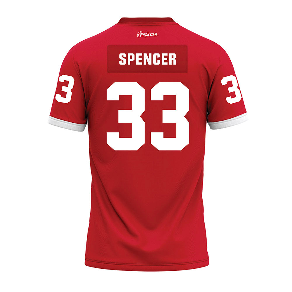 Louisiana - NCAA Football : AJ Spencer - Red Premium Football Jersey-1