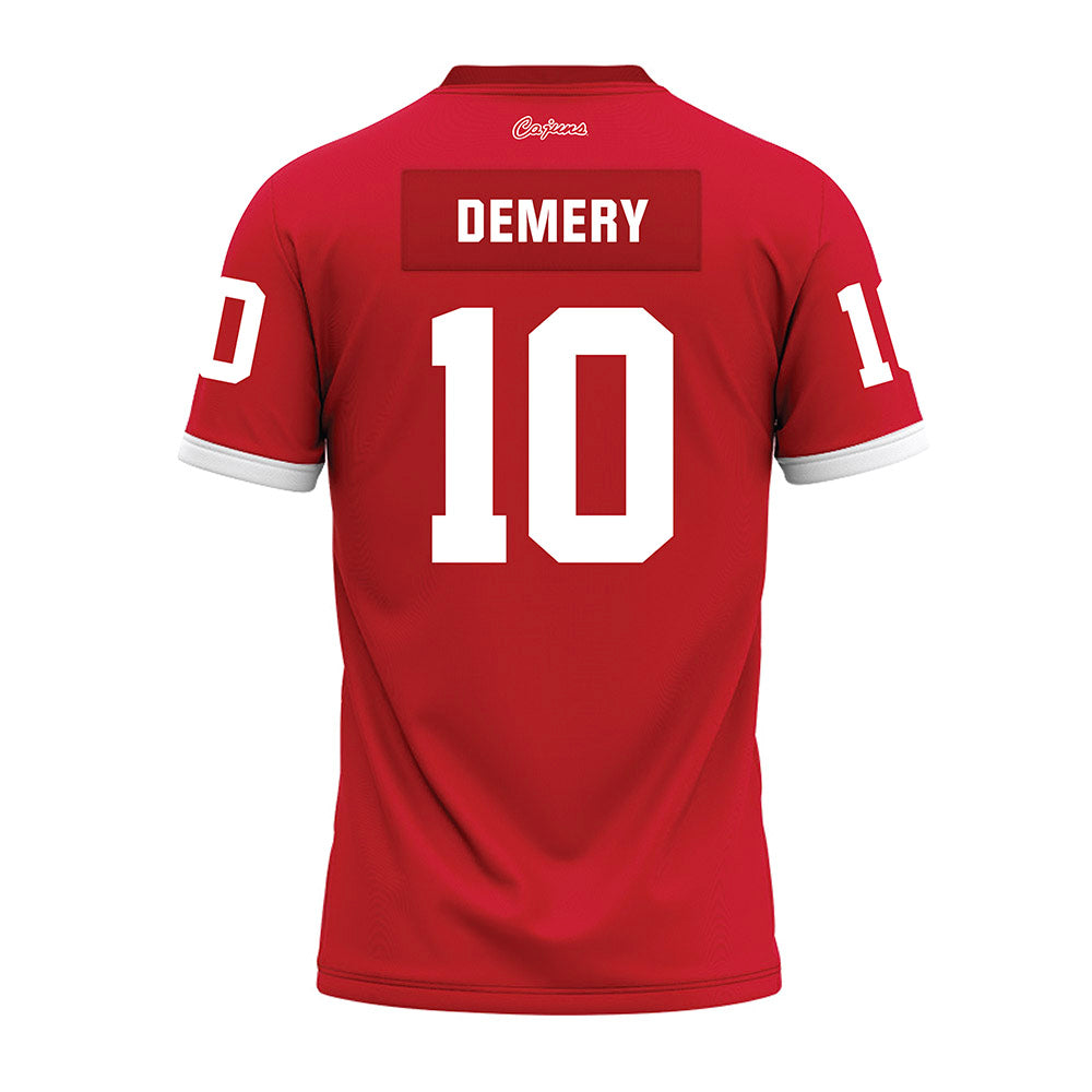 Louisiana - NCAA Football : Avery Demery - Red Premium Football Jersey-1