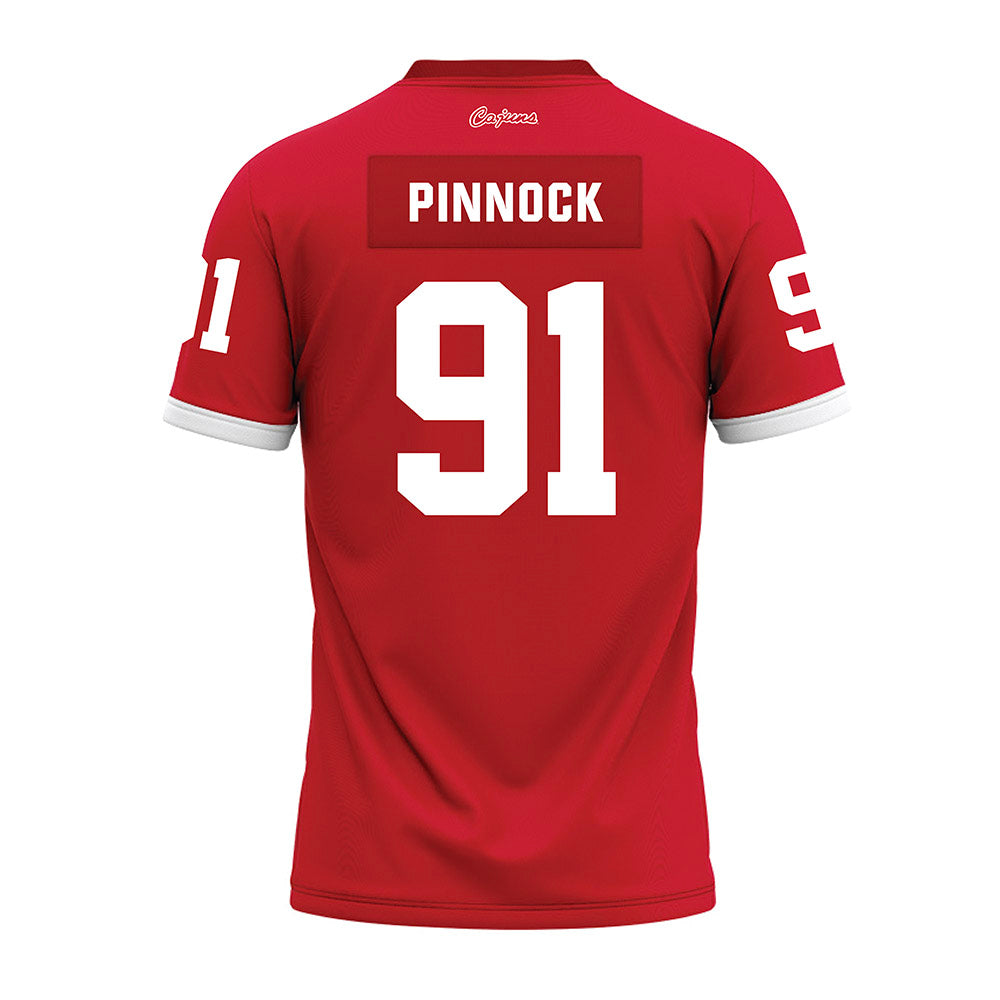 Louisiana - NCAA Football : Jordan Pinnock - Red Premium Football Jersey-1