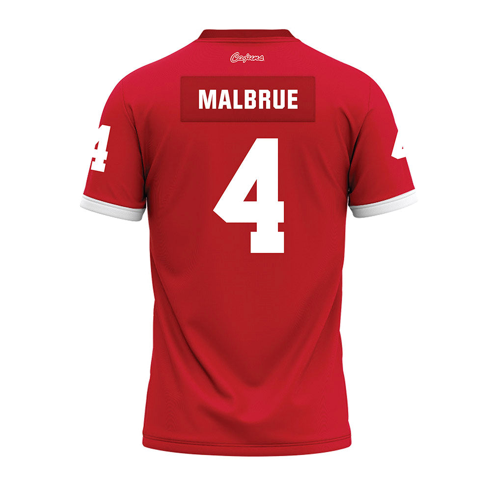 Louisiana - NCAA Football : Princeton Malbrue - Red Premium Football Jersey-1