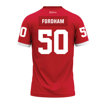 Louisiana - NCAA Football : Cooper Fordham - Red Premium Football Jersey-1