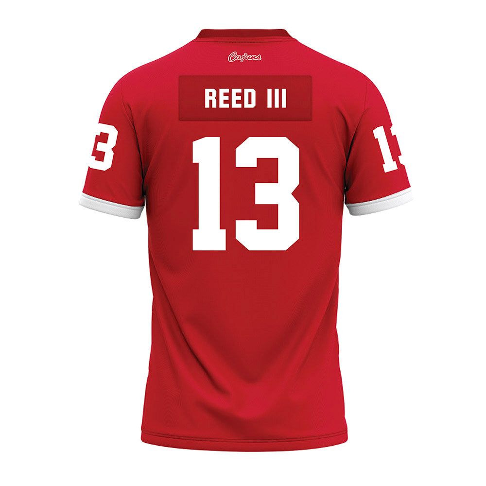 Louisiana - NCAA Football : Curley Reed III - Red Premium Football Jersey-1