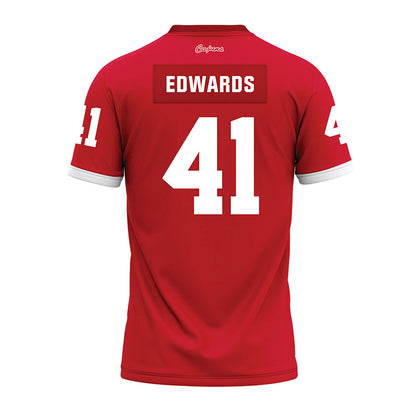 Louisiana - NCAA Football : Chase Edwards - Red Premium Football Jersey-1