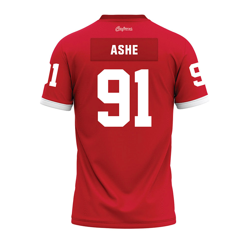 Louisiana - NCAA Football : Priest Ashe - Red Premium Football Jersey-1