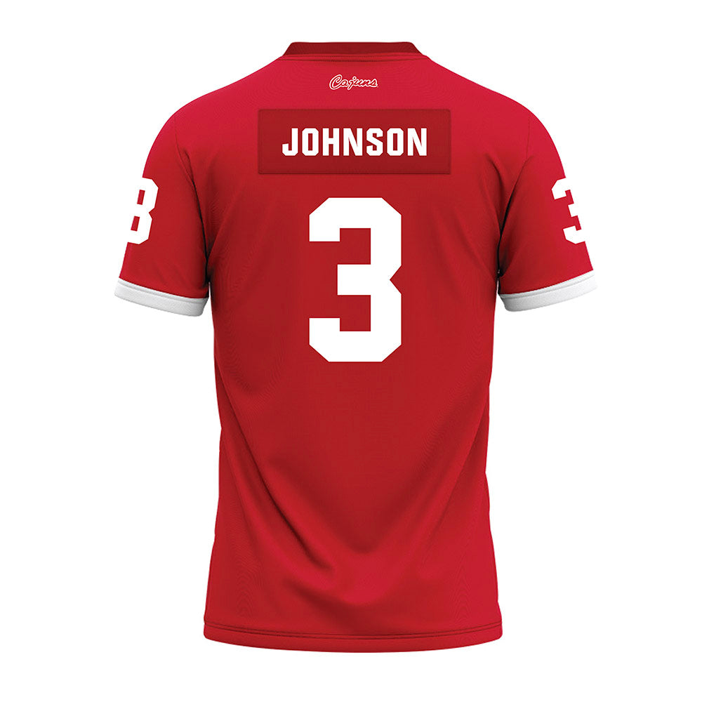 Louisiana - NCAA Football : Micah Johnson - Red Premium Football Jersey-1