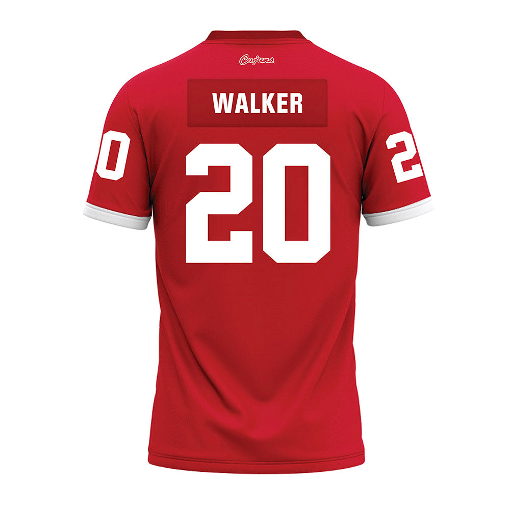 Louisiana - NCAA Football : Braylon Walker - Red Premium Football Jersey-1