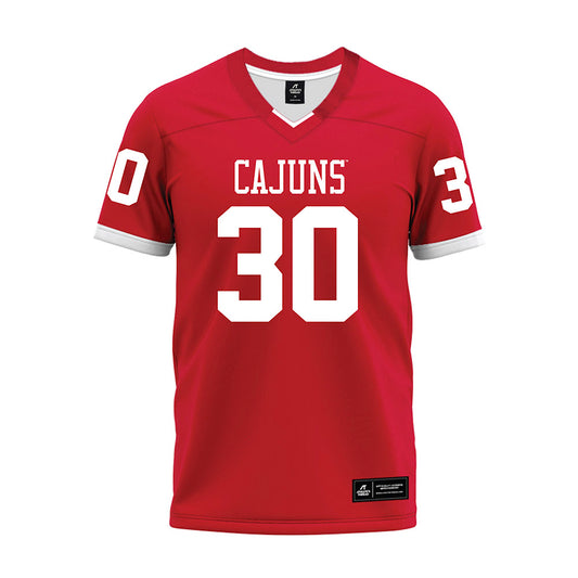 Louisiana - NCAA Football : Ethan Veal - Red Premium Football Jersey-0